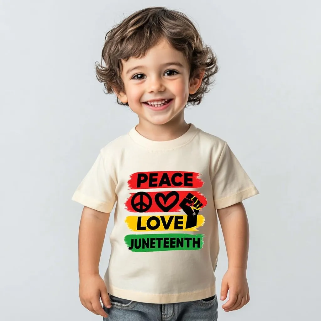 Juneteenth Shirts Kids  Toddler Juneteenth Shirt, Short-Sleeve T-Shirt for Toddler Boys & Girls, Ages 2-8