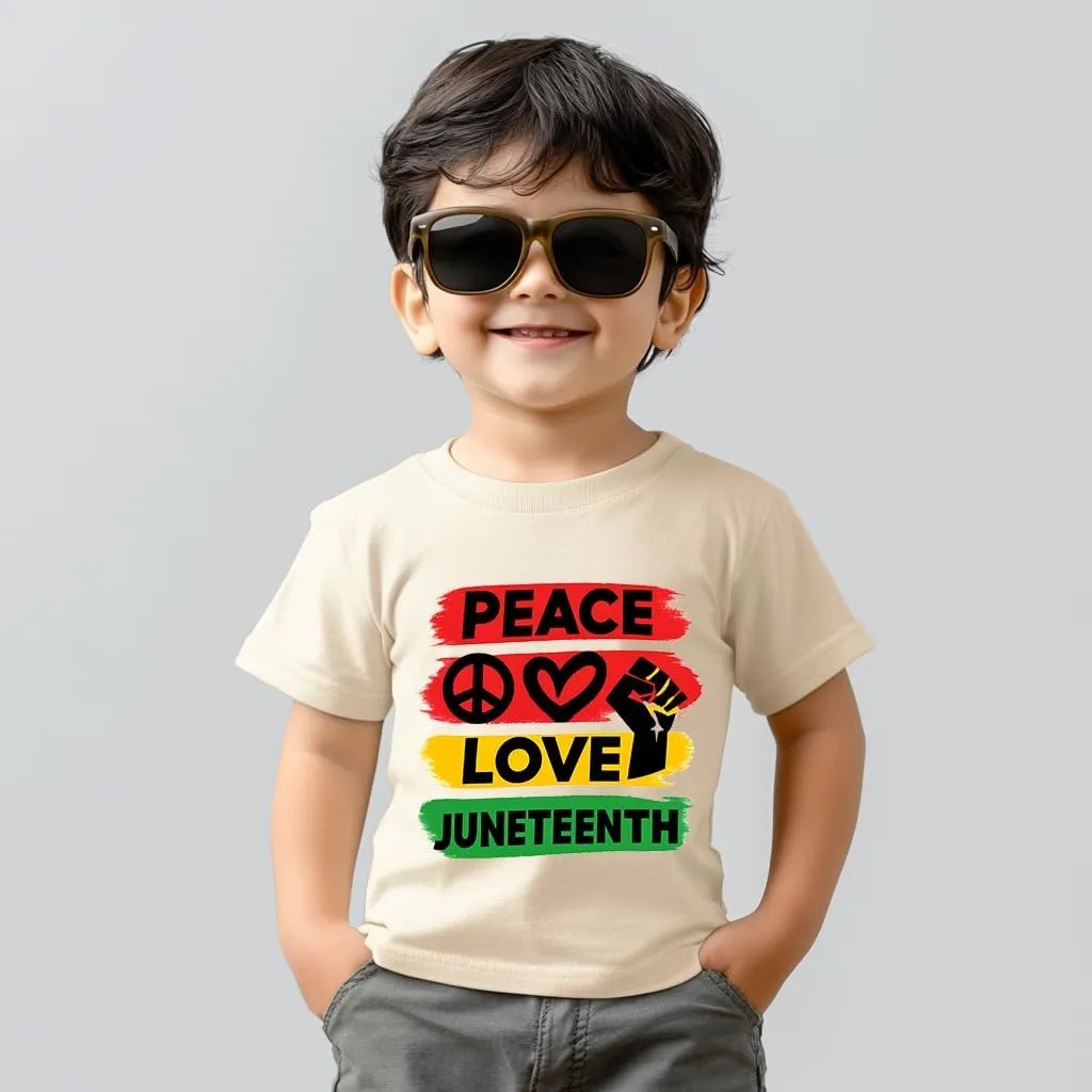 Juneteenth Shirts Kids  Toddler Juneteenth Shirt, Short-Sleeve T-Shirt for Toddler Boys & Girls, Ages 2-8