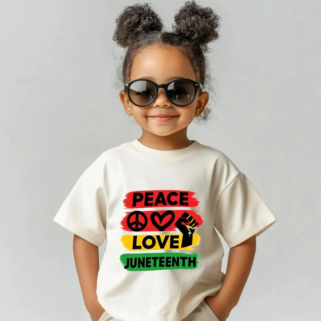 Juneteenth Shirts Kids  Toddler Juneteenth Shirt, Short-Sleeve T-Shirt for Toddler Boys & Girls, Ages 2-8