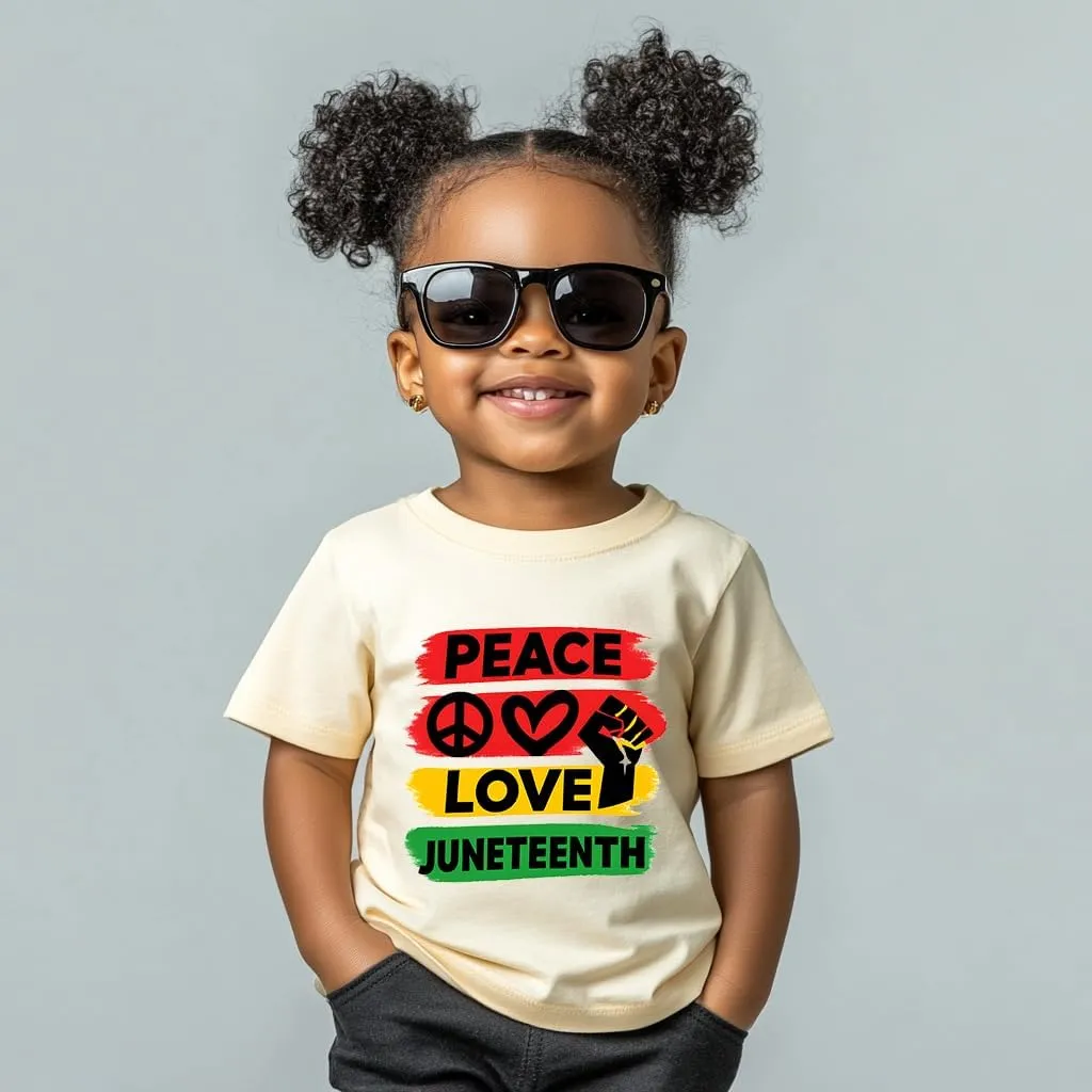 Juneteenth Shirts Kids  Toddler Juneteenth Shirt, Short-Sleeve T-Shirt for Toddler Boys & Girls, Ages 2-8