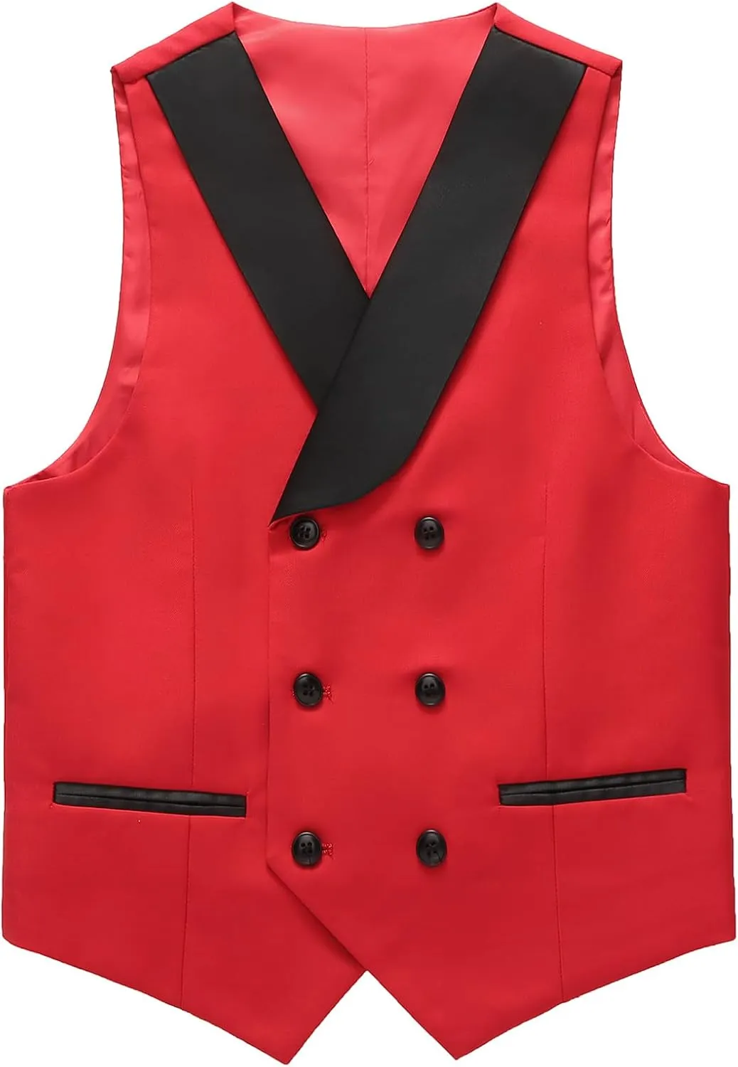 Lamgool Boys Tuxedo Suit 3 Piece Slim Fit Set with Blazer Jacket Vest Pant Kids Formal Outfit for Wedding Prom Size 6-20