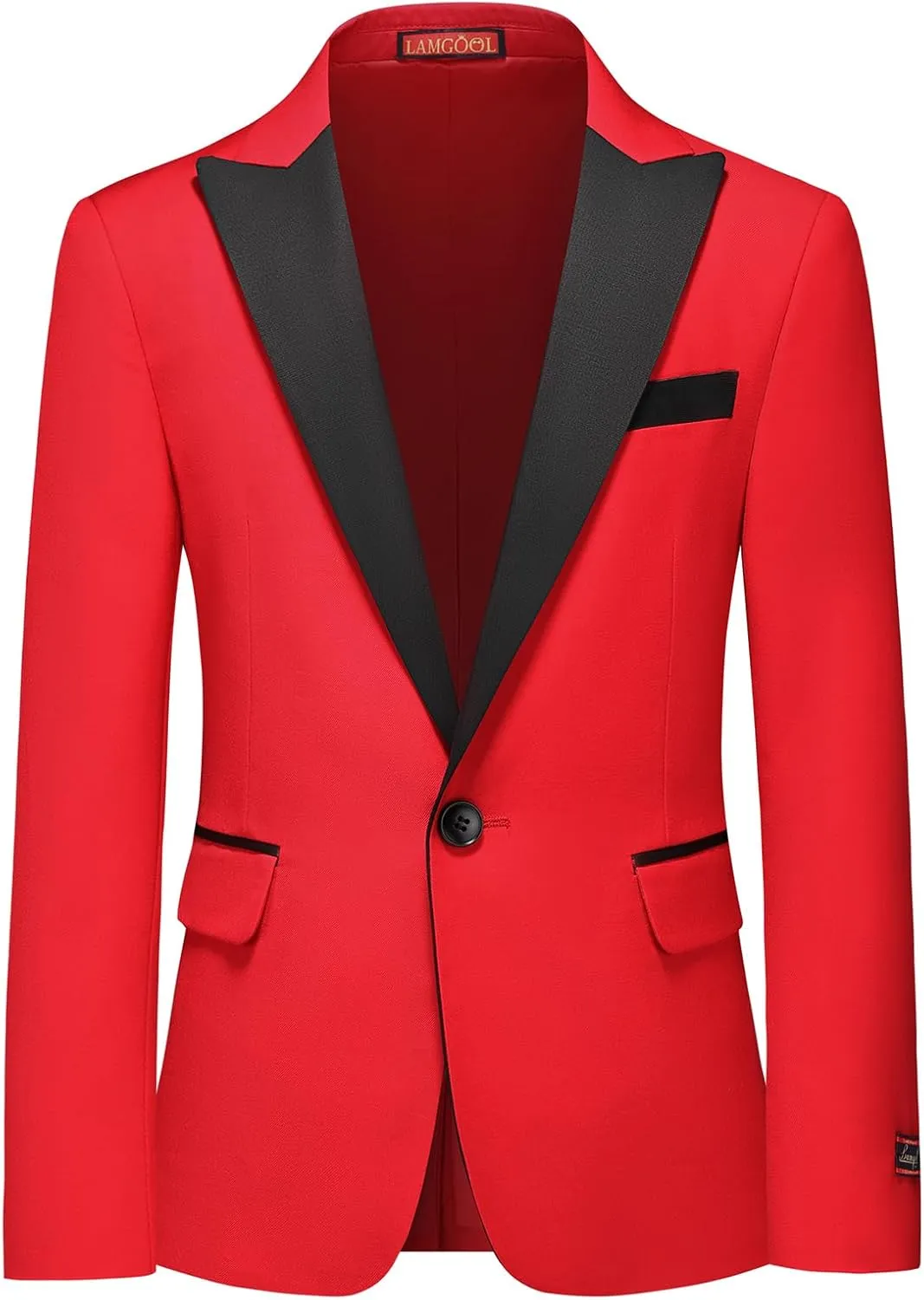Lamgool Boys Tuxedo Suit 3 Piece Slim Fit Set with Blazer Jacket Vest Pant Kids Formal Outfit for Wedding Prom Size 6-20