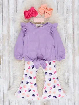 Lavender Candy Corn Bell Bottom Outfit