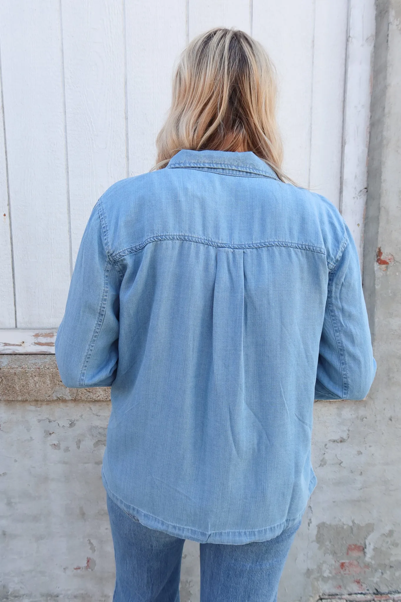 Light Wash Denim Tencel Jacket