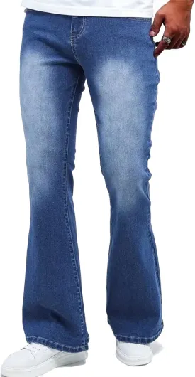 Men's Classic Jeans Relaxed Fit Jeans - Straight Leg Stretch Denim Pants with Comfort Flex Waist