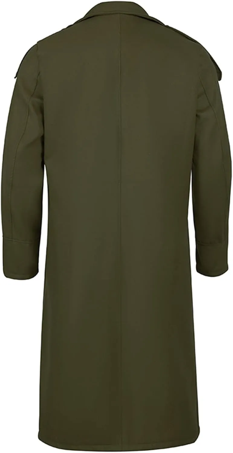 Mens Wool Blend Trench Coat Winter Double Breasted Lapel Windbreaker Overcoat Casual Long Trench Coats Peacoat Jacket