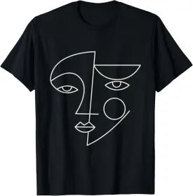 Minimal Abstract Woman Art Design T-Shirt