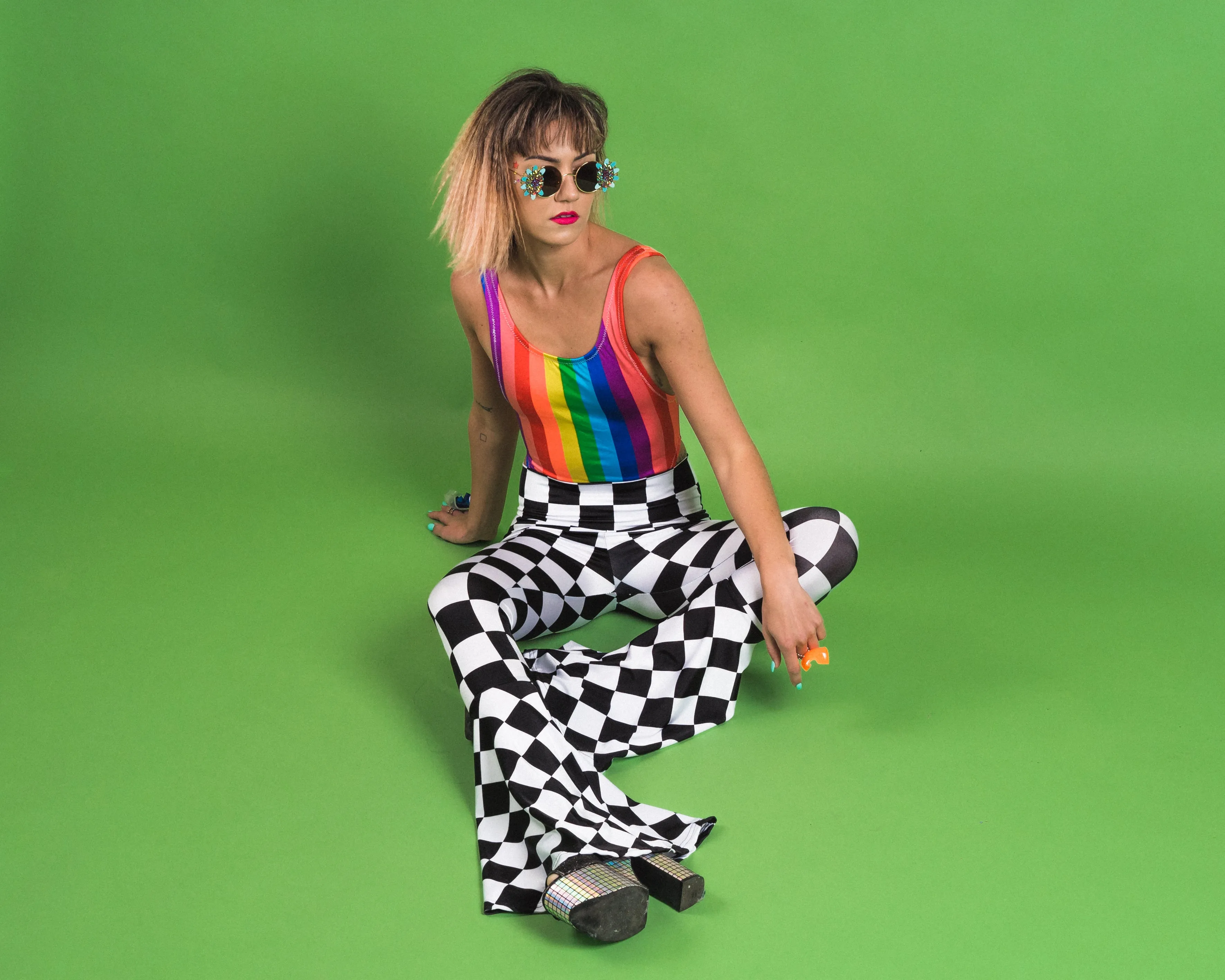 Mod Squad Checker Bell Bottoms