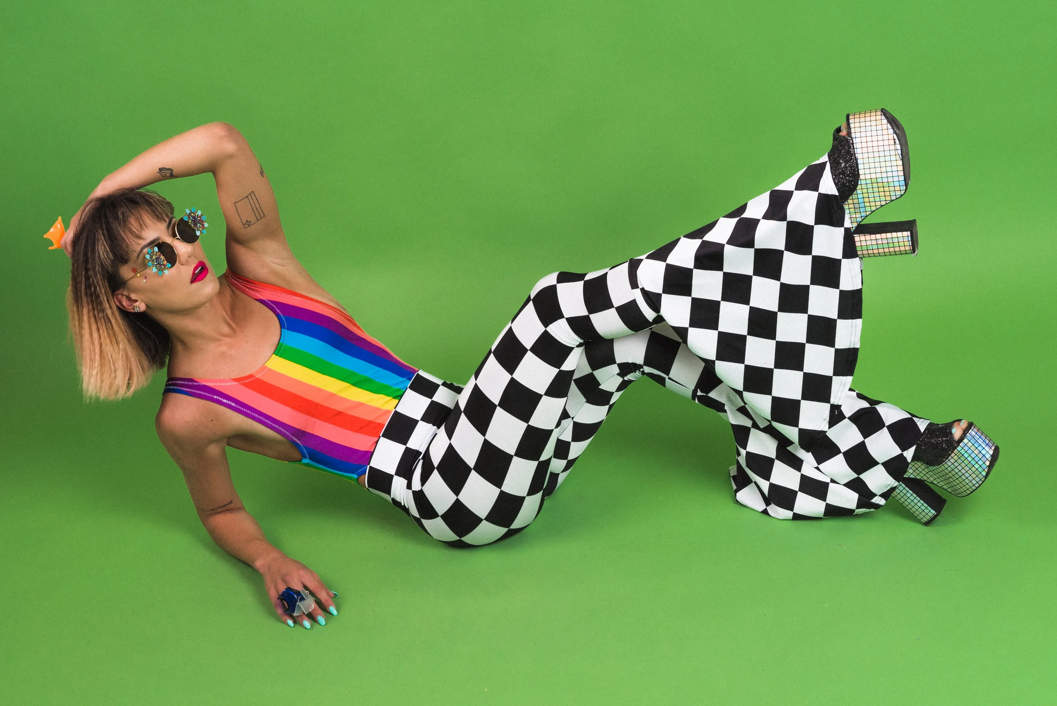 Mod Squad Checker Bell Bottoms