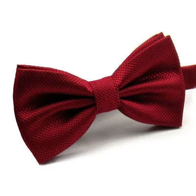 NEW Novelty Wedding Party Polyester Bowtie Noeud Papillon Men Women Bow Tie Solid Color Bolo Neckwear