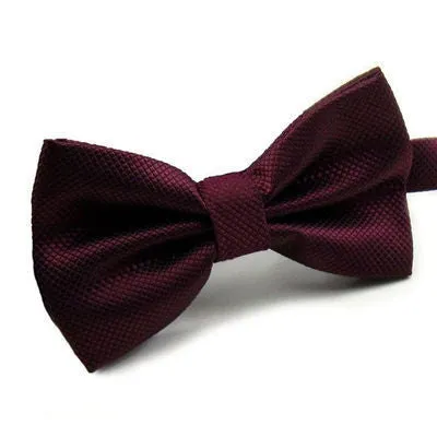 NEW Novelty Wedding Party Polyester Bowtie Noeud Papillon Men Women Bow Tie Solid Color Bolo Neckwear
