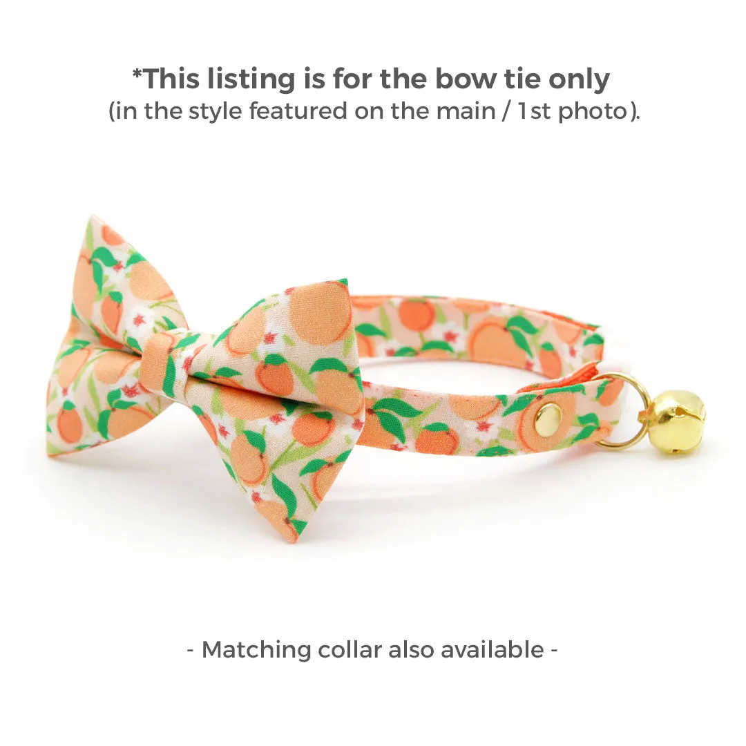 Pet Bow Tie - "Just Peachy" - Peach Cat Bow Tie / Spring   Summer / For Cats   Small Dogs (One Size)