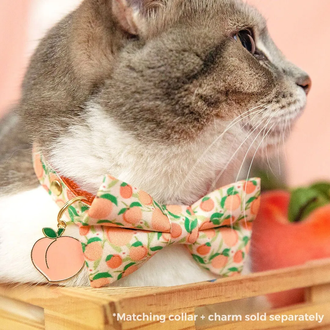 Pet Bow Tie - "Just Peachy" - Peach Cat Bow Tie / Spring   Summer / For Cats   Small Dogs (One Size)