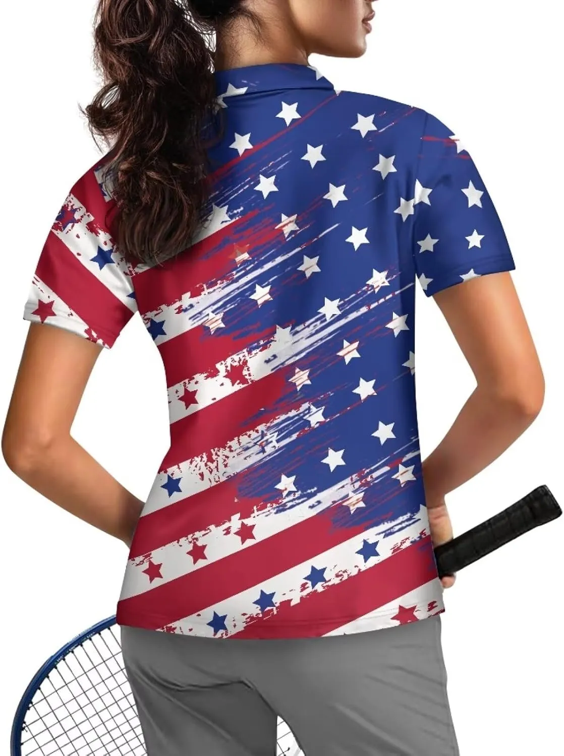 Short Sleeve Golf Shirts for Women Lightweight Moisture Wicking Tennis Shirts Women's Athletic Pullover Tops XS-2XL