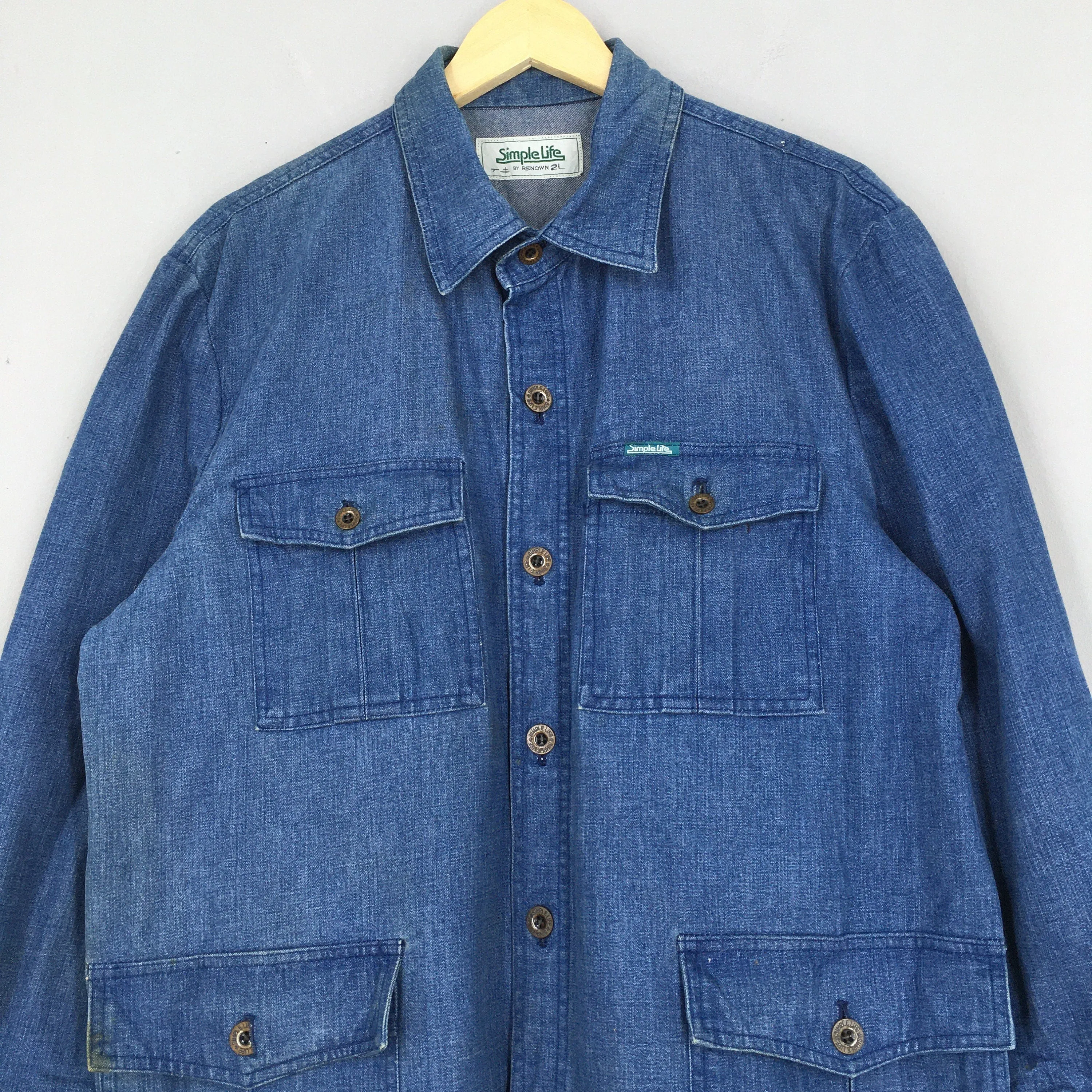 Simple Life Denim Worker Jacket Large