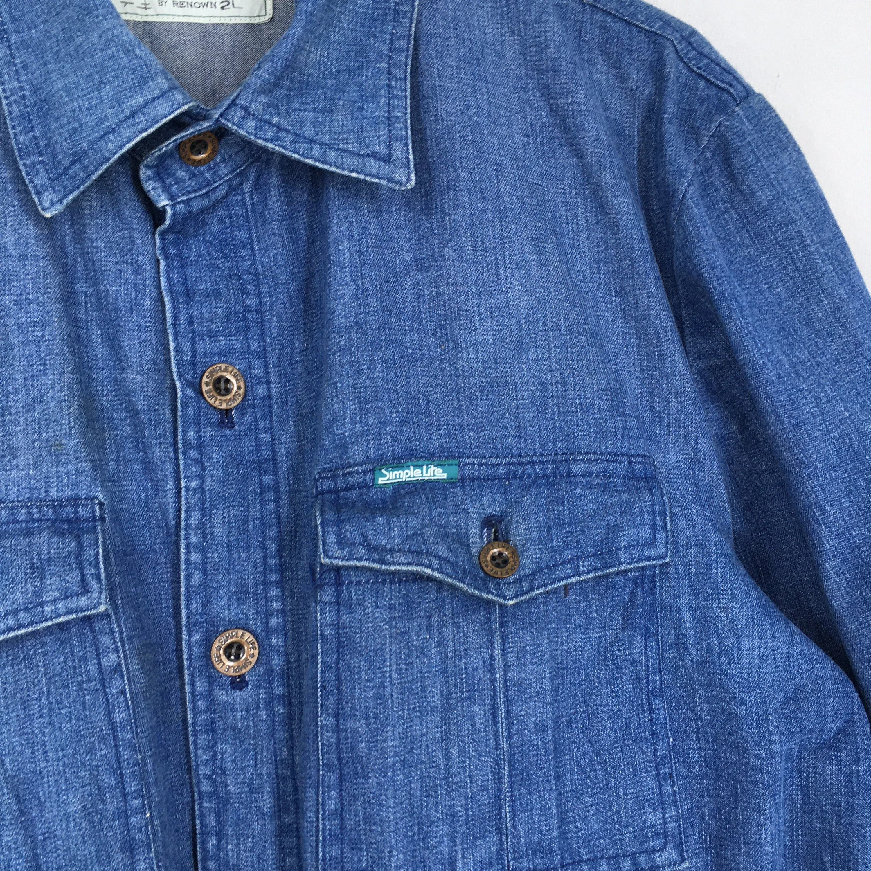 Simple Life Denim Worker Jacket Large