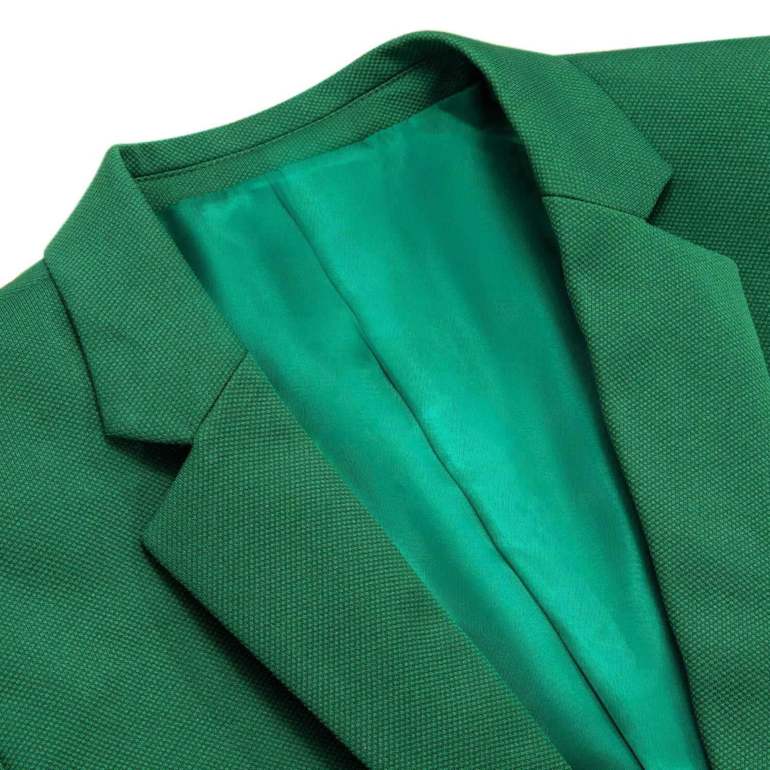 Ties2you Knit Dress Suit Parakeet Green Solid Notched Collar Silk Suit for Men