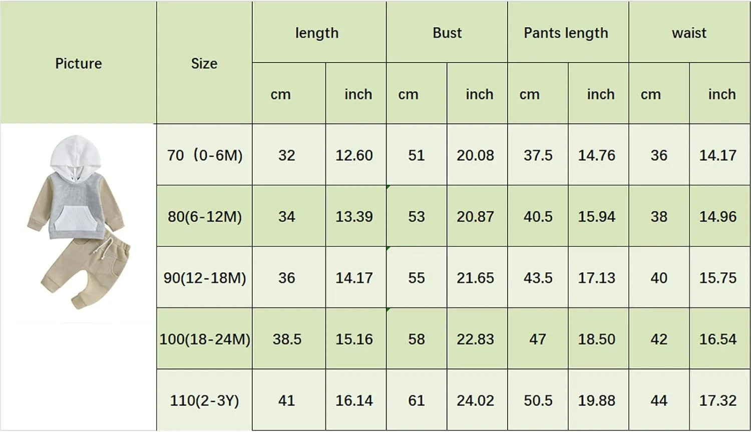Toddler Baby Boy Clothes Color Block Hooded Sweatshirt Pullover Jogger Pants 2Pcs Fall Winter Sweatsuit Outfit