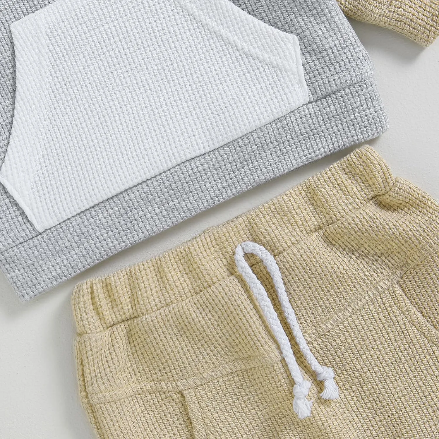 Toddler Baby Boy Clothes Color Block Hooded Sweatshirt Pullover Jogger Pants 2Pcs Fall Winter Sweatsuit Outfit