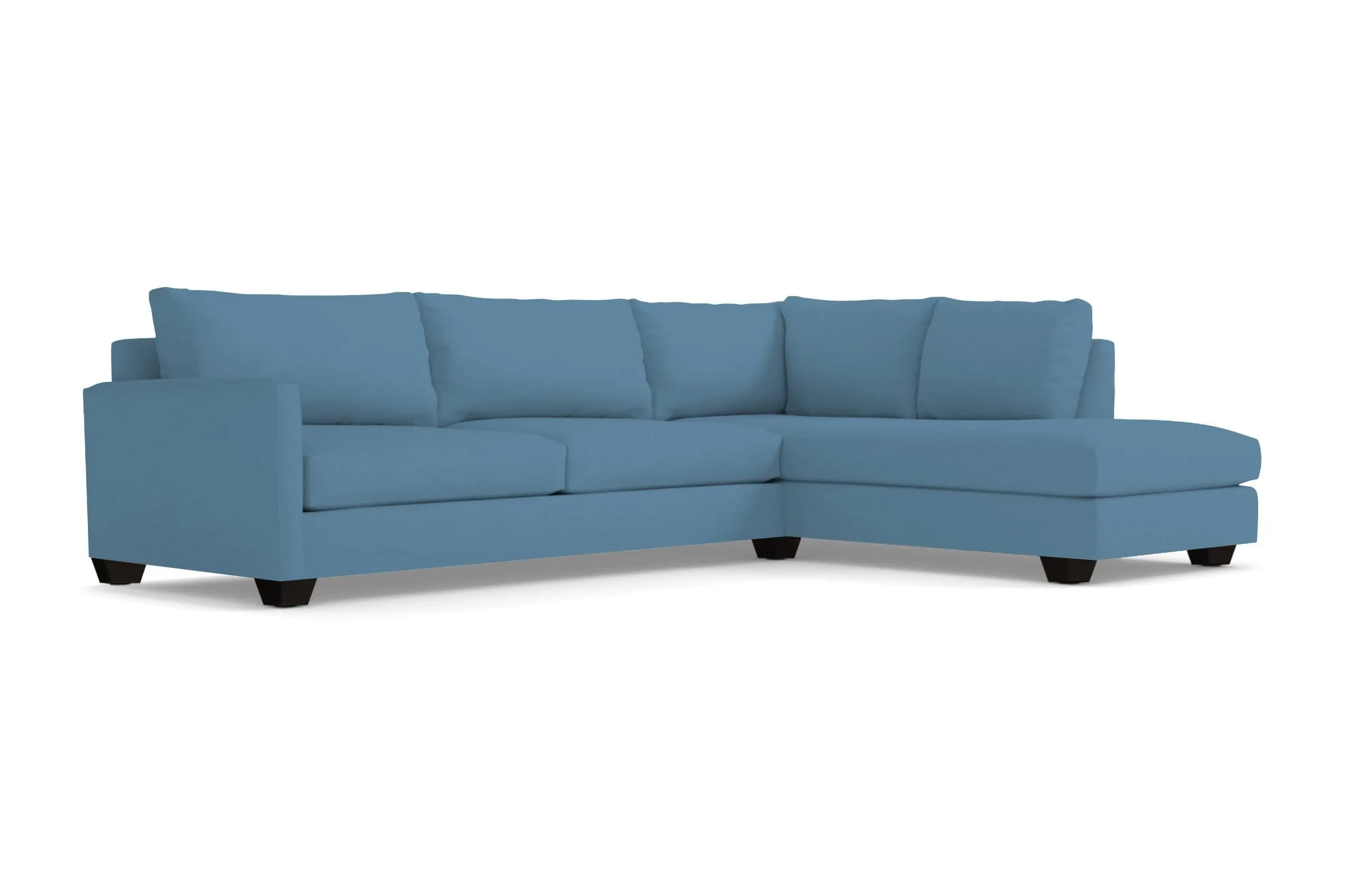 Tuxedo 2pc Sleeper Sectional :: Leg Finish: Espresso / Configuration: RAF - Chaise on the Right / Sleeper Option: Deluxe Innerspring Mattress