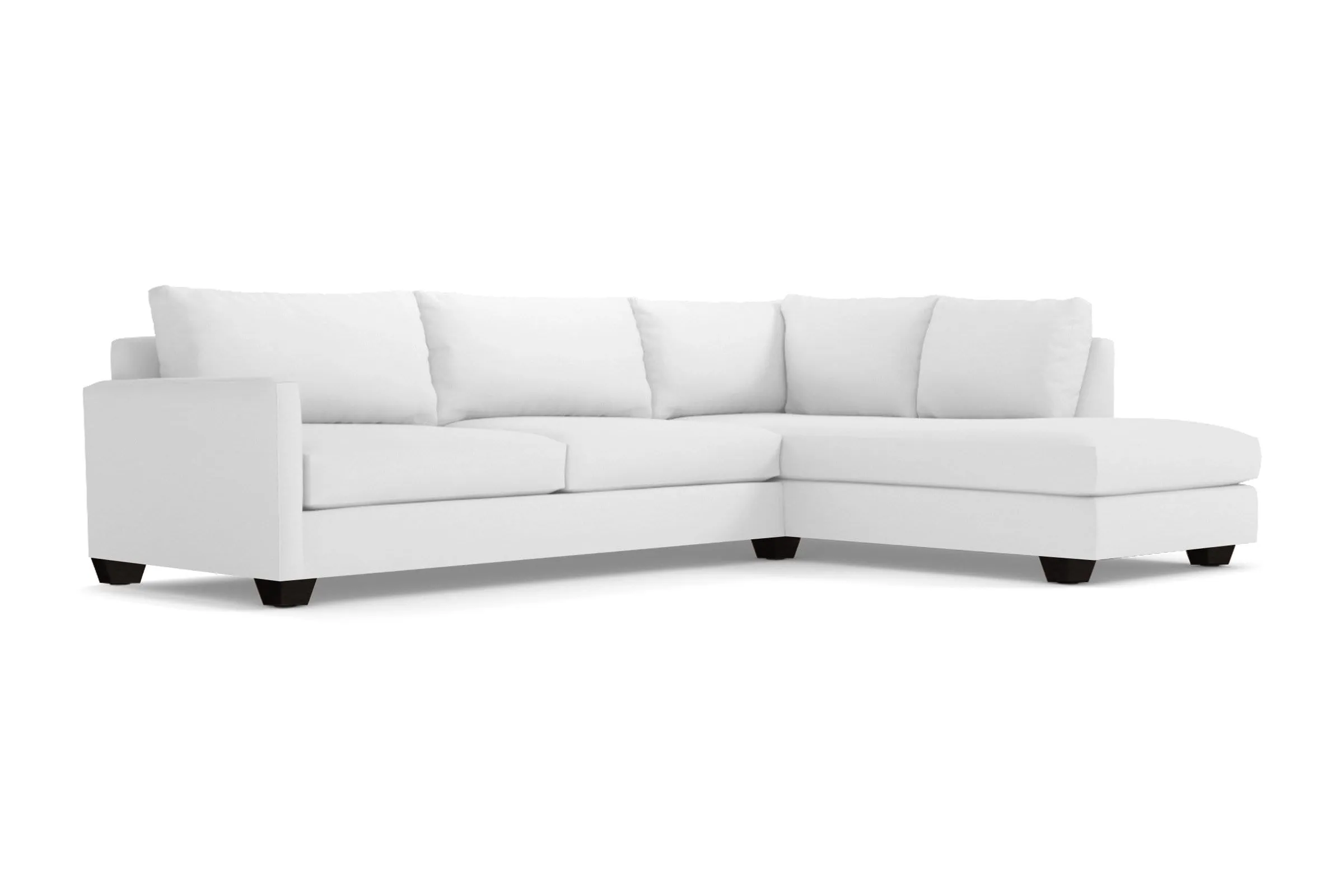 Tuxedo 2pc Sleeper Sectional :: Leg Finish: Espresso / Configuration: RAF - Chaise on the Right / Sleeper Option: Deluxe Innerspring Mattress