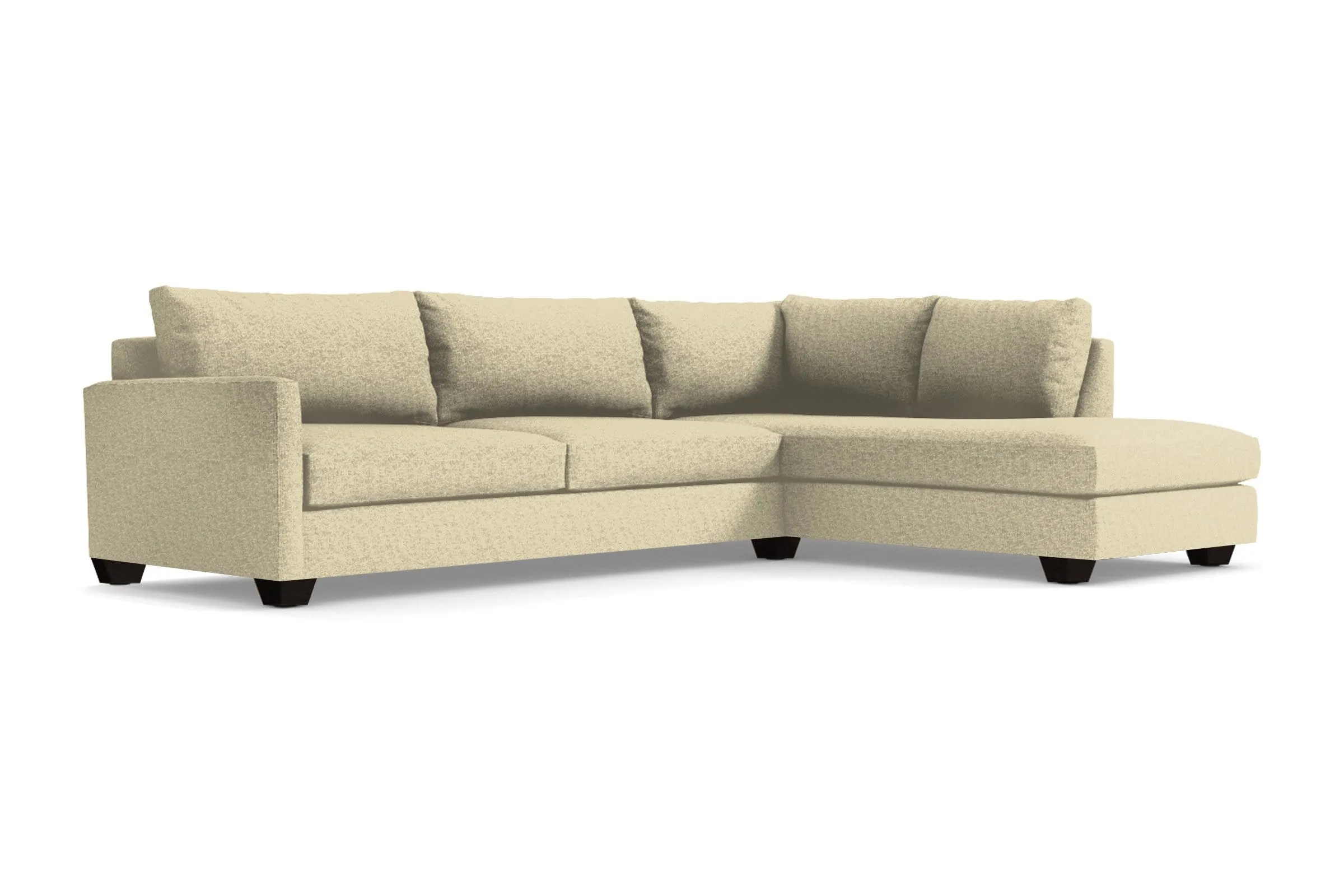 Tuxedo 2pc Sleeper Sectional :: Leg Finish: Espresso / Configuration: RAF - Chaise on the Right / Sleeper Option: Deluxe Innerspring Mattress