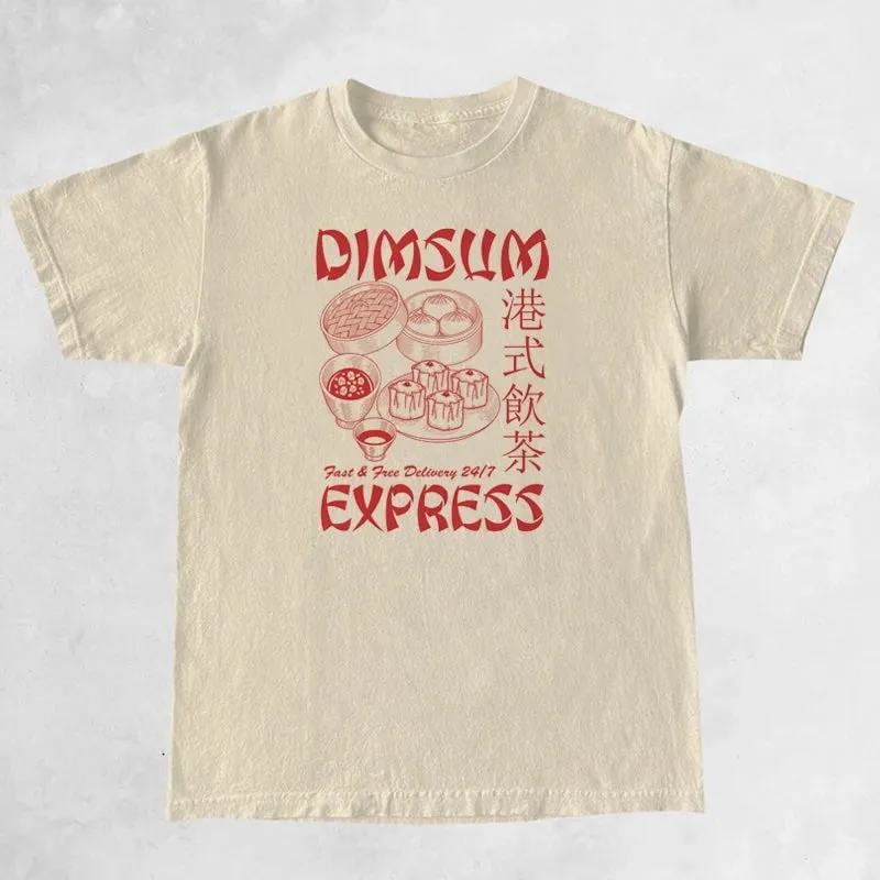 Unisex Dim Sum Express Retro T-Shirts