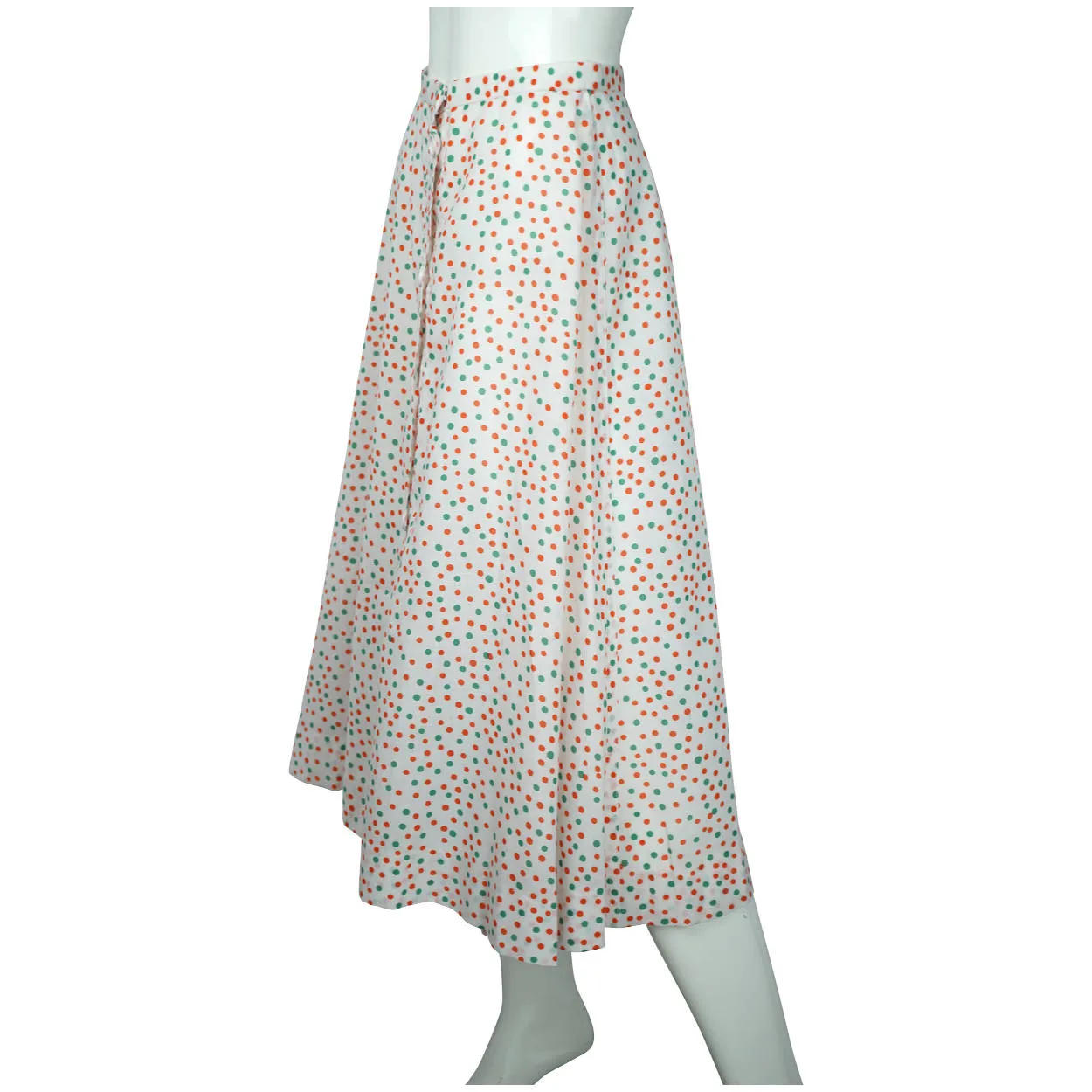 Vintage Christian Dior Polka Dot Beachwear Skirt 1970s Unused Old Stock NOS 26”W