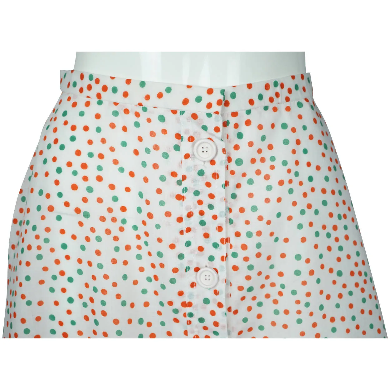 Vintage Christian Dior Polka Dot Beachwear Skirt 1970s Unused Old Stock NOS 26”W