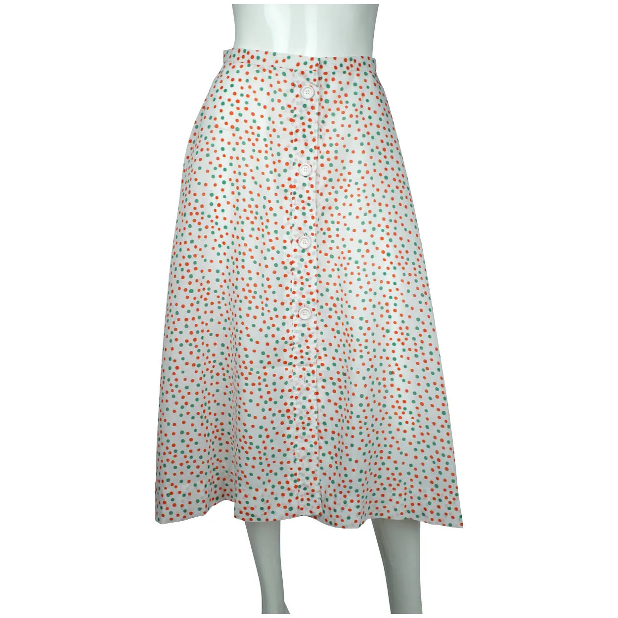 Vintage Christian Dior Polka Dot Beachwear Skirt 1970s Unused Old Stock NOS 26”W