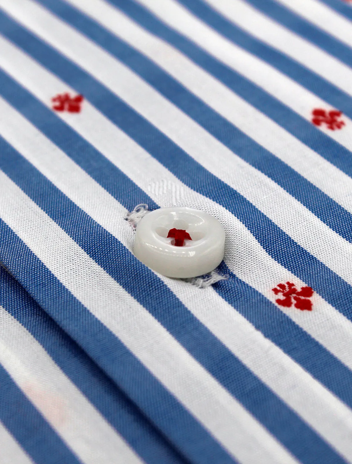 WHITE-BLUE STRIPED SHIRT