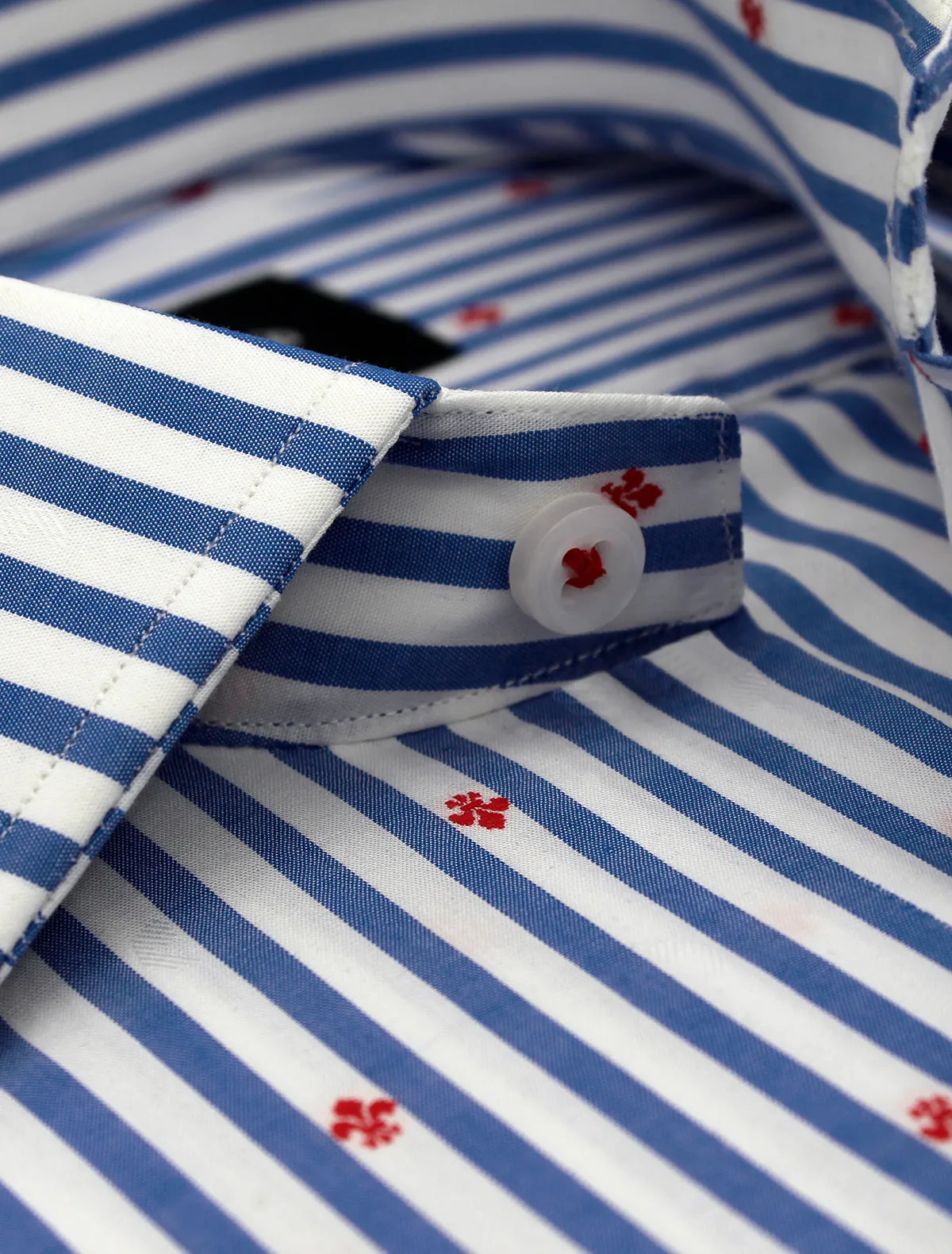 WHITE-BLUE STRIPED SHIRT