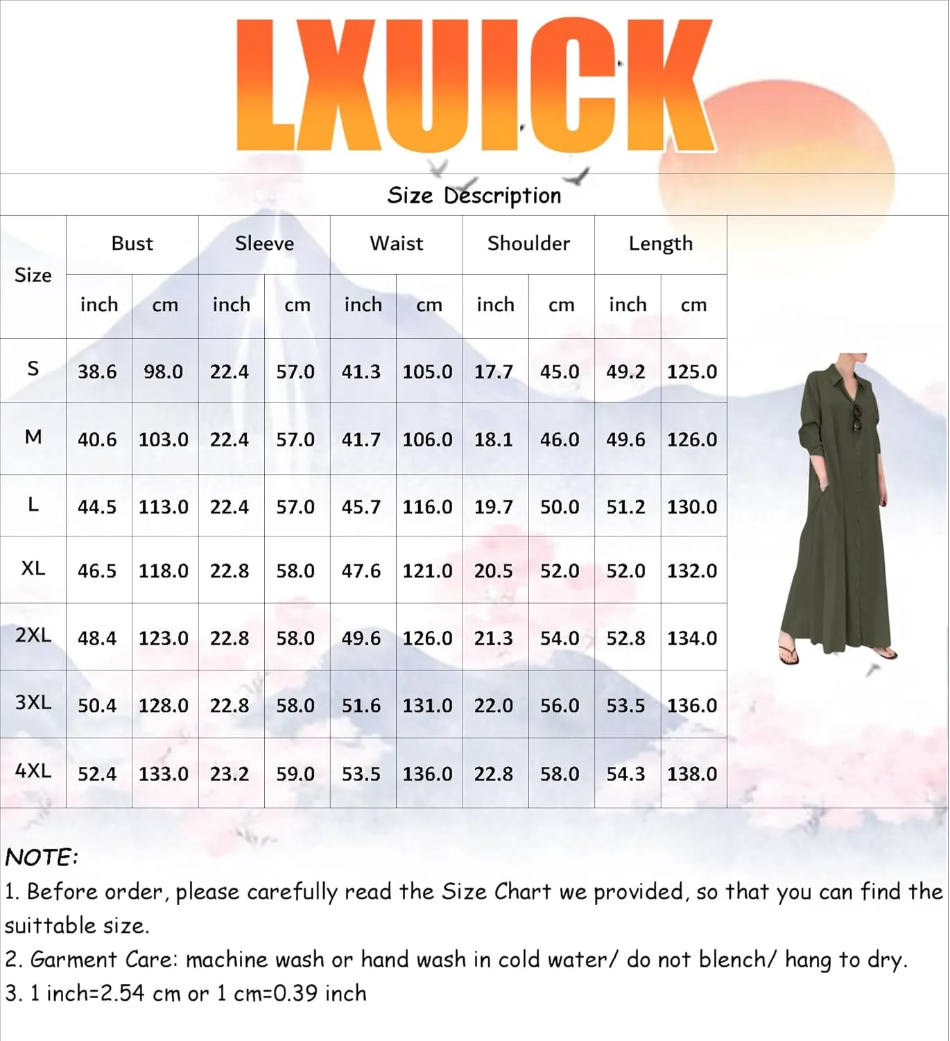Women's Summer V Neck Long Dress Long Sleeve Solid Casual Maxi Dress Trendy Shirt Dress with Pockets
